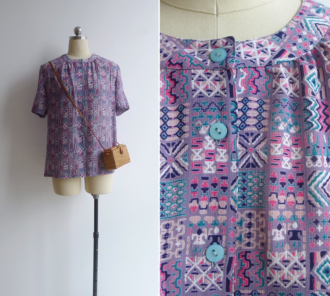 Vtg 80s Patchwork by R&K
Originals Sweater 
Pullover Rare Throwback Euc