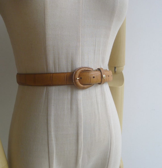 SALE - Vintage '80s Pierre Balmain Tan Brown Faux… - image 4