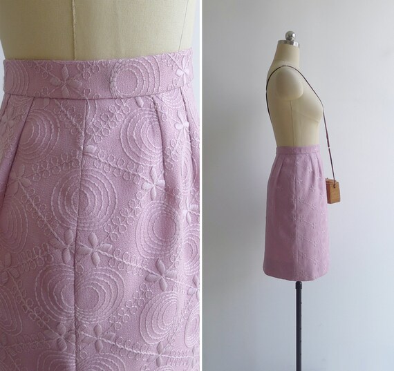 SALE - Vintage '60s Powder Pink Embroidered Flora… - image 4