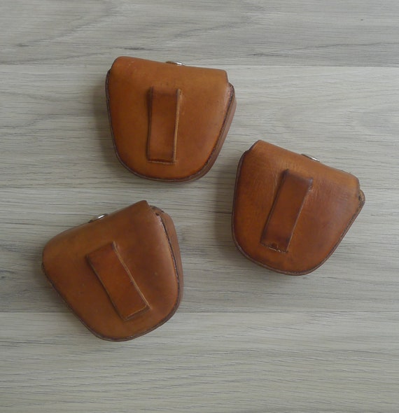 Ancienne pochette à munitions en cuir de l'armée française