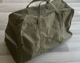 Vintage Kit Bag Flyers Sage Green US Military Duffel Pilot