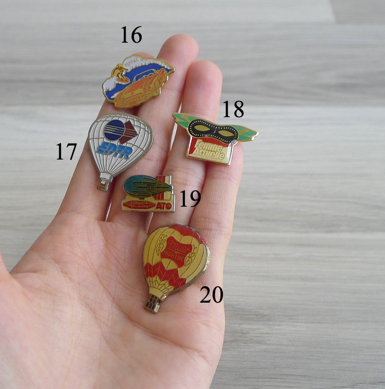 Vintage Enamel Novelty Pins Objets & Personnages Etsy