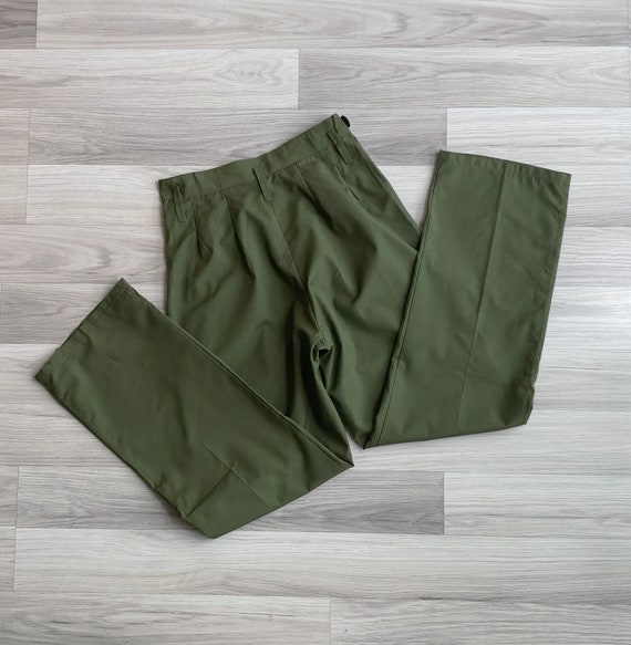 ビンテージmilitary pants vtg Army OLIVE PROTECTIVE SUIT PANTS LARGE 70s Winfield 1978