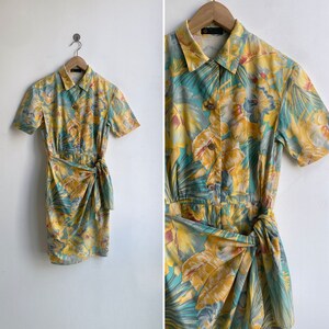 80's Floral Sarong Dress by Westport Ltd