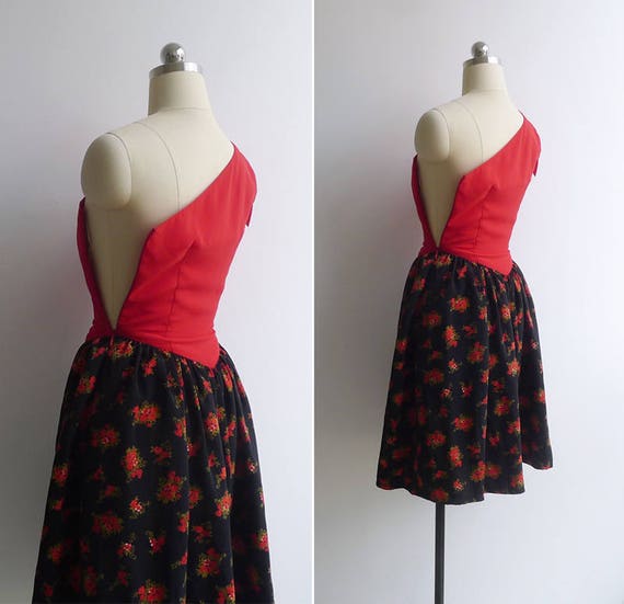 50% OFF - Vintage '80s Does '50s 'Flaming Florals… - image 4