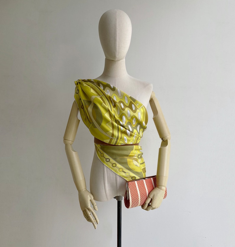SALE Vintage '50s Kimono Silk Rectangular Framed Clutch Purse image 4