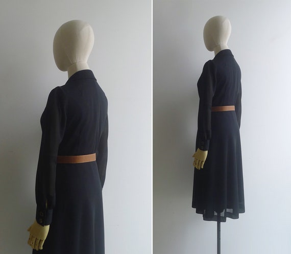 SALE - Vintage '70s Classic Little Black Dress XS… - image 6