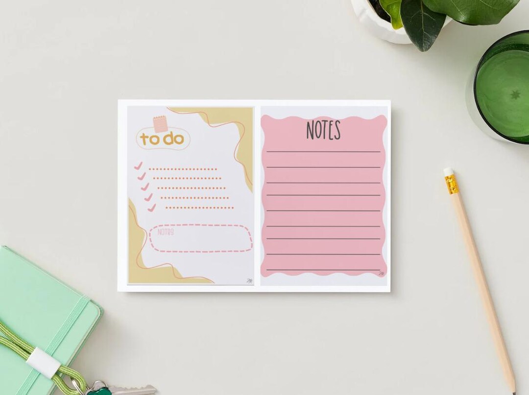 To Do List & Notes Printable Bundle | Aesthetic Pastel Planner Pages ...
