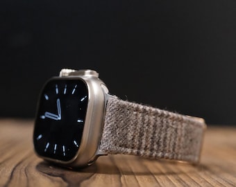 GURTBÄNDER Stahl Grau Kariert Luxus Englisch Flanell Armband