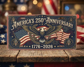 America's 250th Anniversary License Plate, Patriotic Eagle USA Car Tag