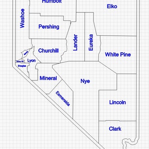 Nevada State Puzzle Puzzle County Puzzle Digital Laser Files