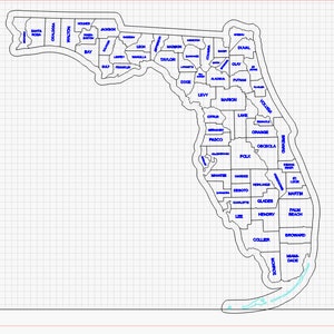 Florida State puzzel puzzel County puzzel digitale laserbestanden