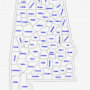 Alabama State Puzzle Jigsaw Puzzle County Puzzle Fichiers laser numériques