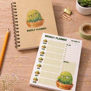 Agenda Semanal Salty Cactus | Bloco de Anotações Sem Data