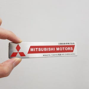 Mitsubishi Motors metalen embleemplaat JDM-dealerstijl badge vintage Japanse auto-embleem