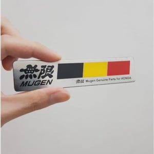 MUGEN JDM Performance Badge Metal Emblem Fits All Honda Models Easy Peel & Stick