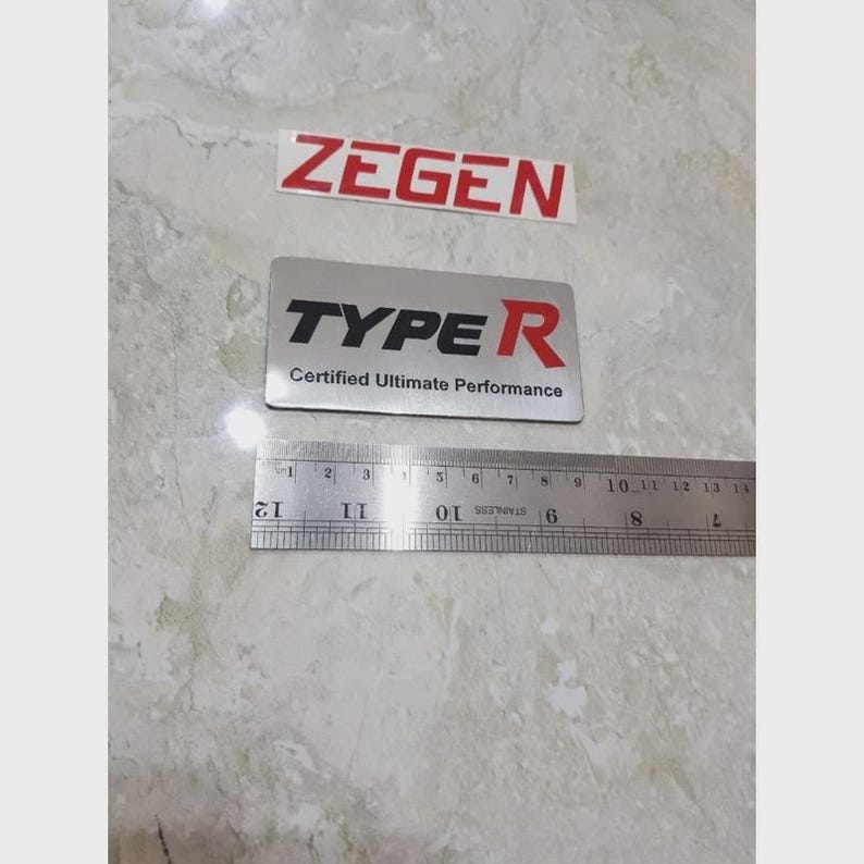 Type R Metal Emblem Performance Badge Car Logo With Adhesive - Etsy