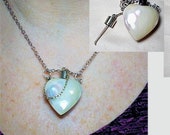 1 Poison Bottle CHATELAINE Bottle Perfume, Snuff, Ashes, Your Treasure, w Spoon, Perfume Keepsake Bottle, MOP Heart Vial. Only 79.90