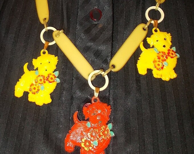 Two Vintage Pictorial Scottie Dog Buttons Etsy