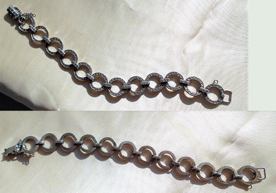 SALE Sterling Marcasite Bracelet Gorgeous Dainty … - image 5