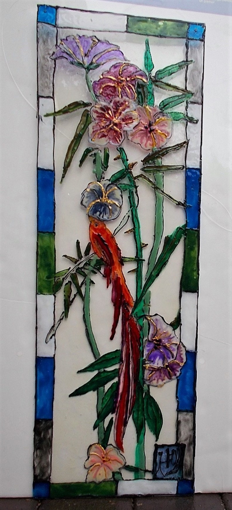 Foyer Liquid Stained Glass Plexiglass Windows Pair or Etsy