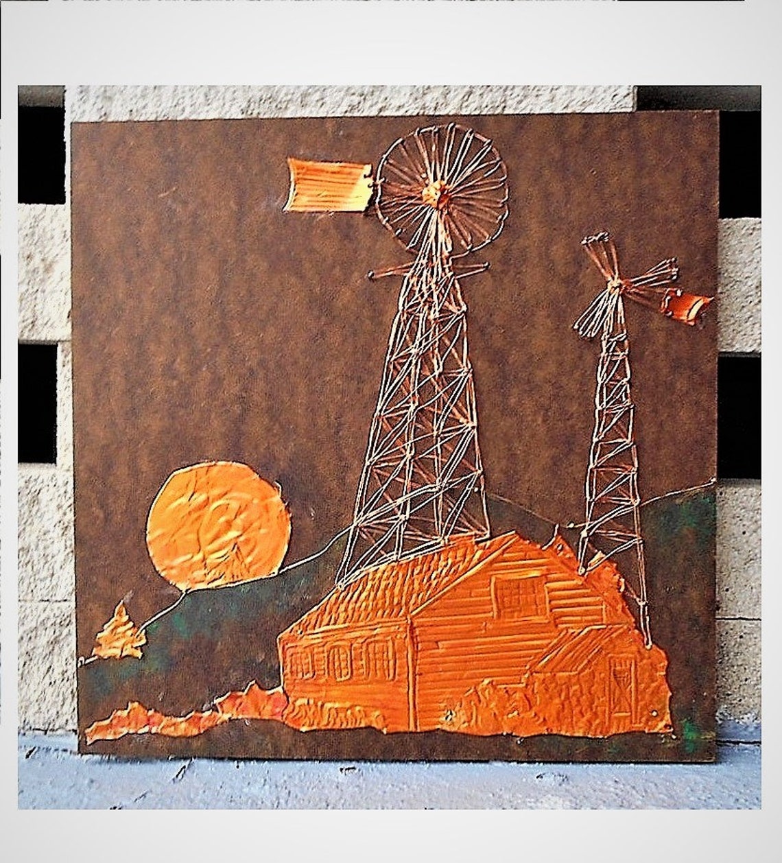 SALE Copper & Wire String Art This Ol Etsy