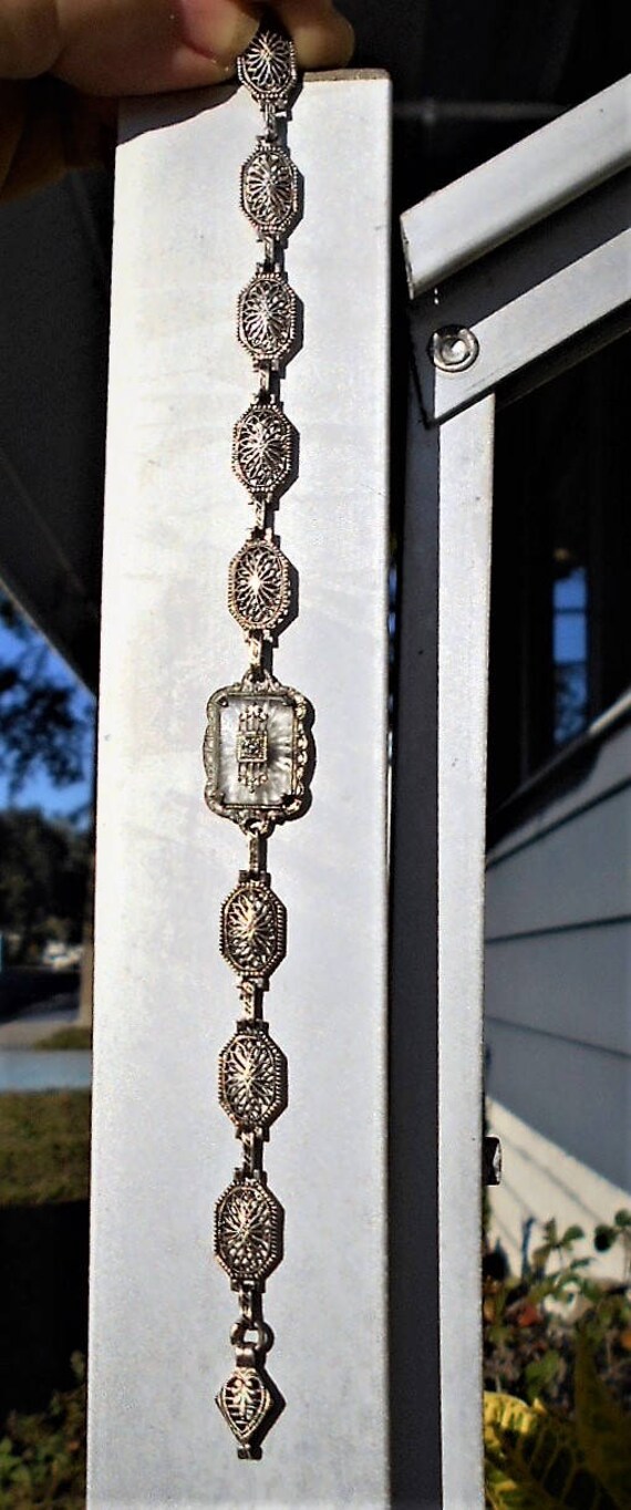 SALE 1920s  Camphor Glass Bracelet Edwardian Love… - image 5
