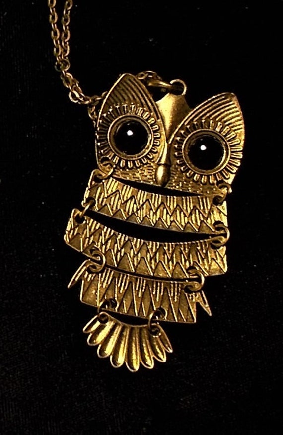 Articulated OWL NECKLACES. Cute As Can Be. 3 1/2" 