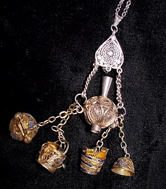 SALE DOLL Chatelaine for the Busy Wine Maker.  Sil