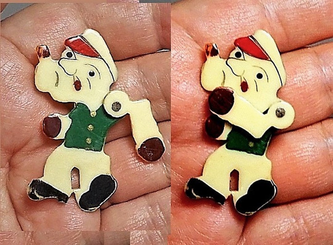 1 POPEYE the SAILOR MAN Toot Toot 1930s Celluloid Articulated Etsy