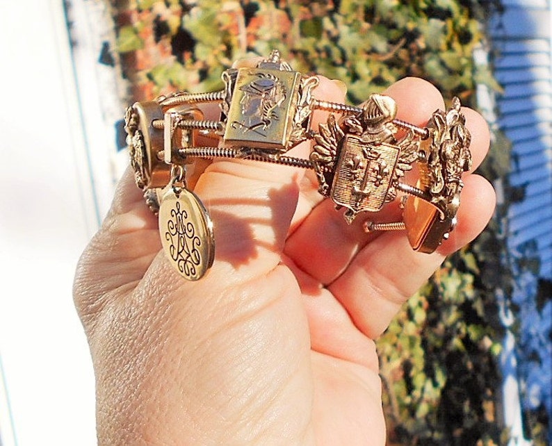 Sale Slide Bracelet Gold Plated Victorian Style 8 GP SLIDES Etsy Ireland