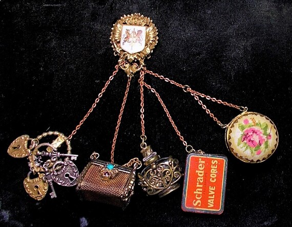 Chatelaine brooch deals