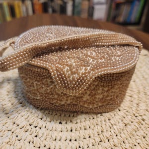 Vintage Japanese Beaded Box Purse | 1950s–60s Structured Evening Bag