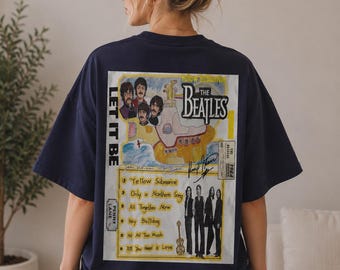 Camiseta de The Beatles Yellow Submarine / Camiseta extragrande con estampado en la espalda