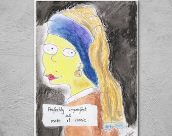 Lámina/Arte de fans de Los Simpson para decoración de pared (tamaños A4 y A3)