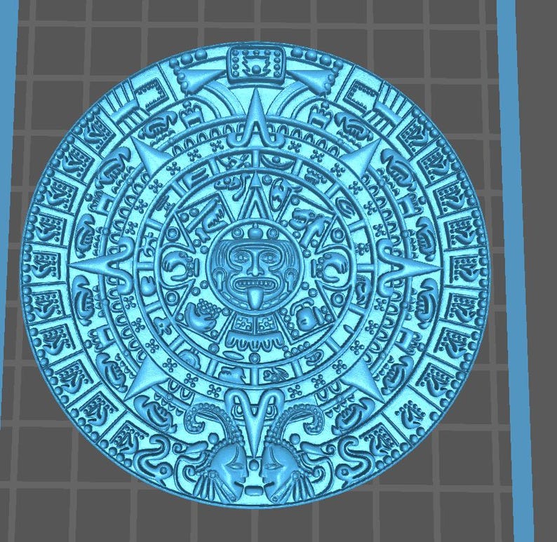 Aztec Calendar 3D Laser Engraving PNG & STL Files (digital Download) - Etsy