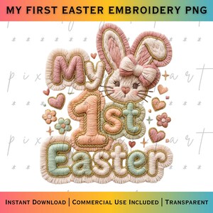 Min första påsk png pastell babydesign, sublimeringsclipart