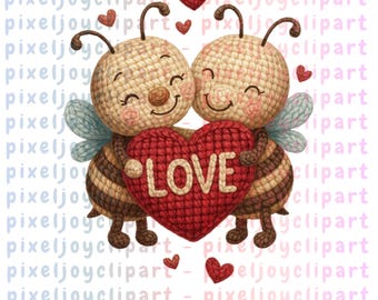 Valentine Love Bug Clipart PNG Couple Insect Heart Graphic