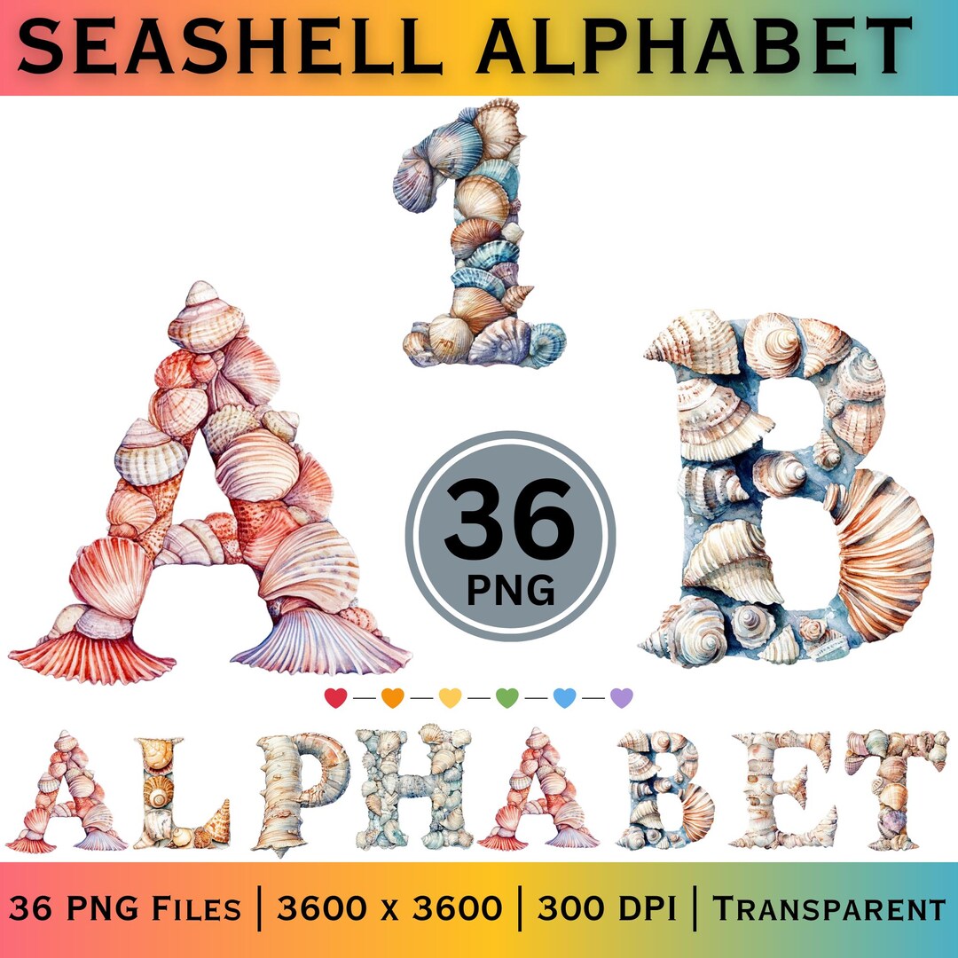 Ocean Letter Art Coastal Font PNG, Printable Nautical Alphabet ...