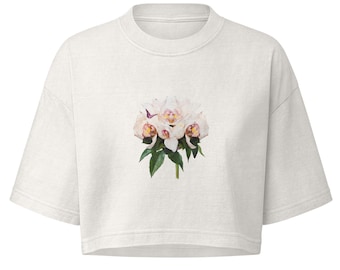 T-shirt corta da donna tinta in capo