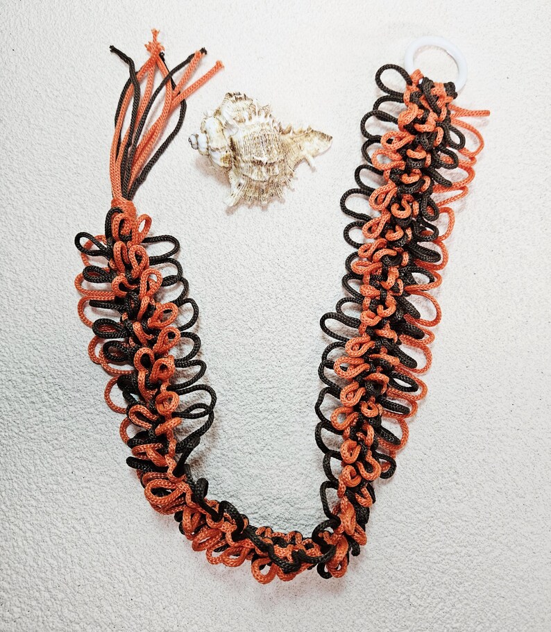 Hermit Crab Macrame Climbing Ladder Toy orange/brown