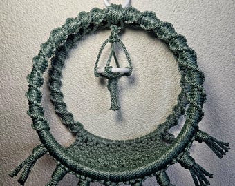 Macrame Hermit Crab Hammock Swing | Hanging Crab Perch | Crabitat Enrichment & Climbing Toy