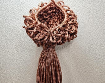 Macrame Hermit Crab Hanging Basket | Polypropylene Cord Climbing Toy, Enrichment Accessory