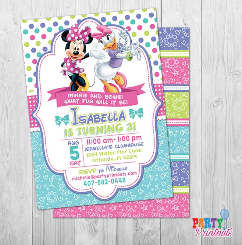 Minnie Bowtique Invitation Minnie Bowtique Invitations Minnie Mouse Invites 1st 2nd 3rd Birthday Invitation Printable Minnie