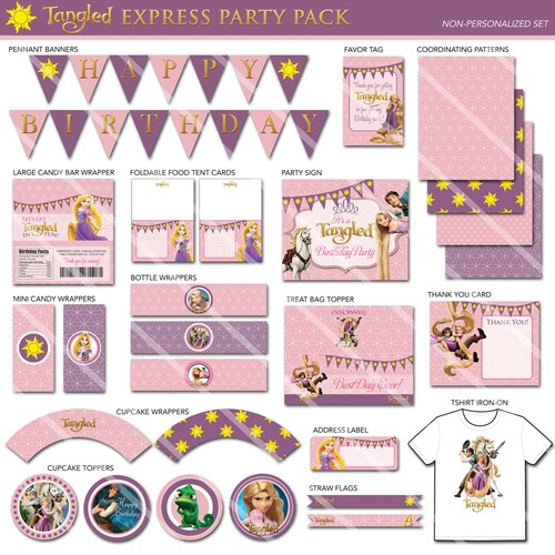 Tangled Party Decorations Tangled Birthday Party Package - Etsy