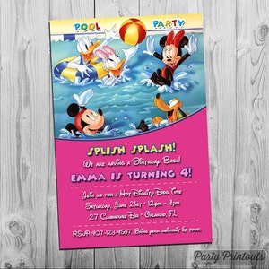 Minnie Mouse Pool Party Invitation Minnie Pool Party Invitation Minnie Mouse Pool Party Invitation Minnie Mouse Swim Party Invitation Invite