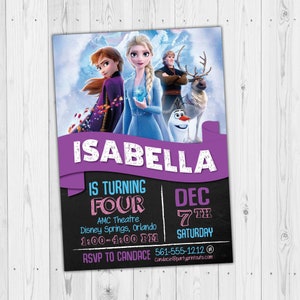 Frozen Birthday Invitation, Frozen Invitation, Frozen Party Invitations, Frozen Invites, Frozen 2 Birthday Party Invites, Printable Digital