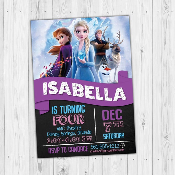 Frozen Birthday Invitation, Frozen Invitation, Frozen Party Invitations, Frozen Invites, Frozen 2 Birthday Party Invites, Printable Digital