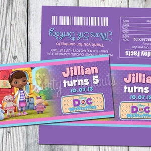 Doc McStuffins Large Candy Bar Wrappers: Printable Dr. Mc Stuffins Birthday Party Candy Wrappers, Party Printables and invitation Available