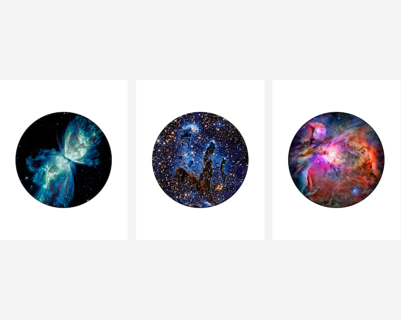 3 Photography Set Amazing NASA Images from the Hubble Telescope Hubble Photography Set